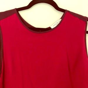 Sandro Red & Maroon sleeveless top -back is maroon